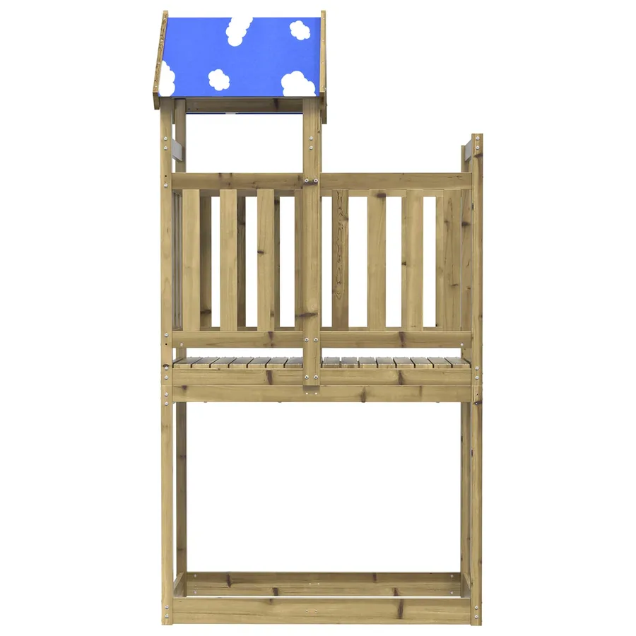 Tour de jeu Marron 52,5 x 110,5 x 215 cm Bois solide imprégné - 4