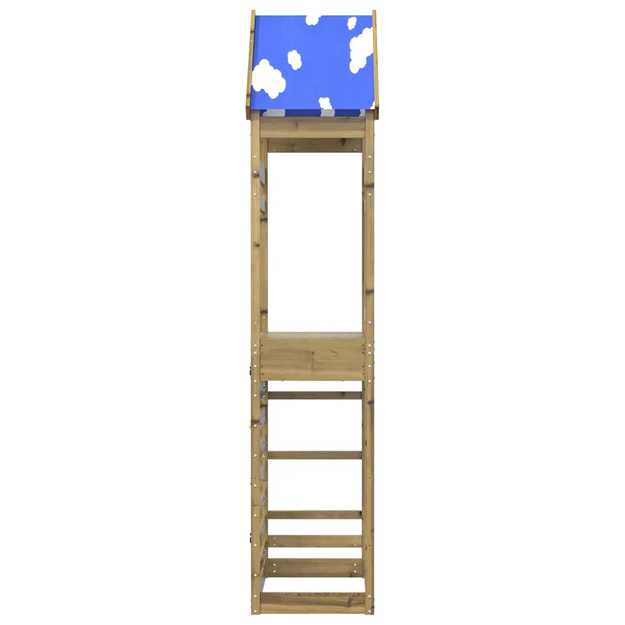 Tour de jeu Marron 52,5 x 85 x 265 cm Bois solide imprégné - 4