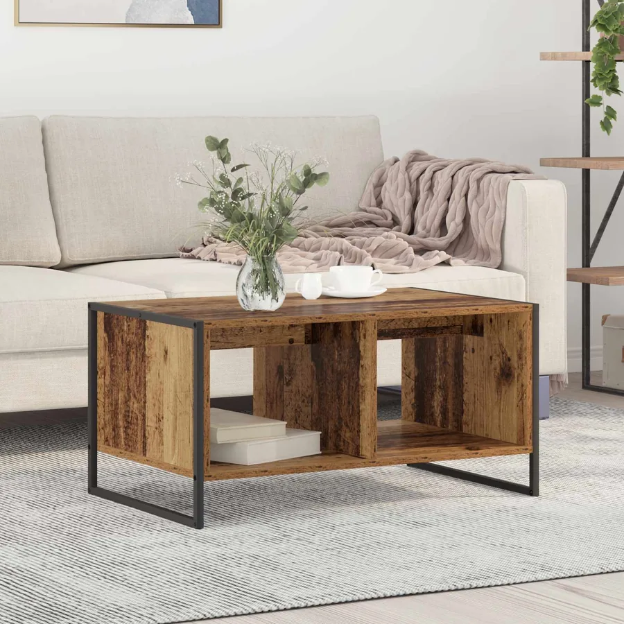 Table basse Bois Ancien 80 x 50 x 40 cm Bois d'ingénierie