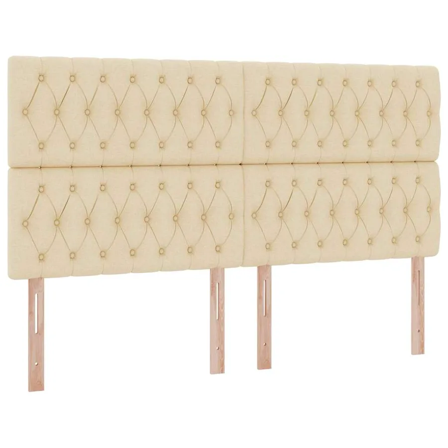 Lit de rangement LED avec matelas Crème 180 x 200 cm Tissu - 8