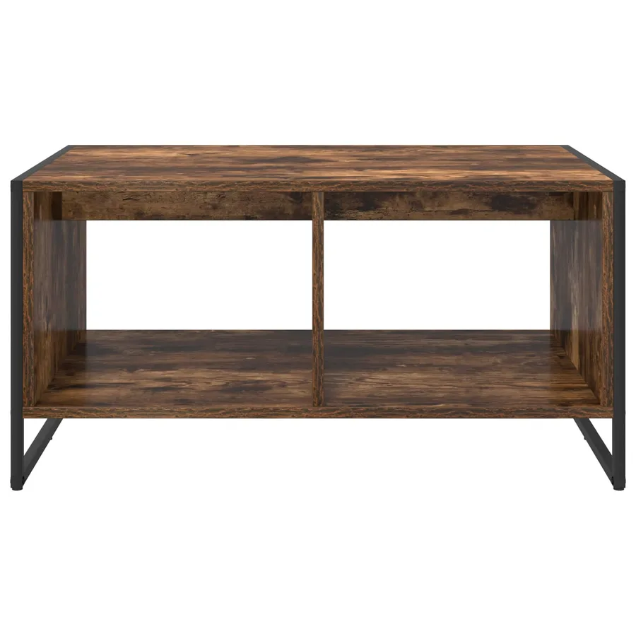 Table basse Chêne Fumé 80 x 50 x 40 cm Bois d'ingénierie - 5