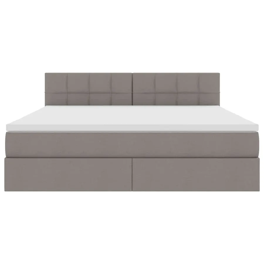 Lit avec rangement et matelas avec matelas Taupe 180 x 200 cm - 7