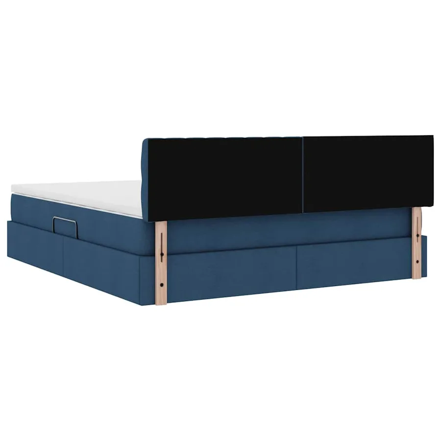 Lit avec rangement et matelas avec matelas Bleu 180 x 200 cm - 11