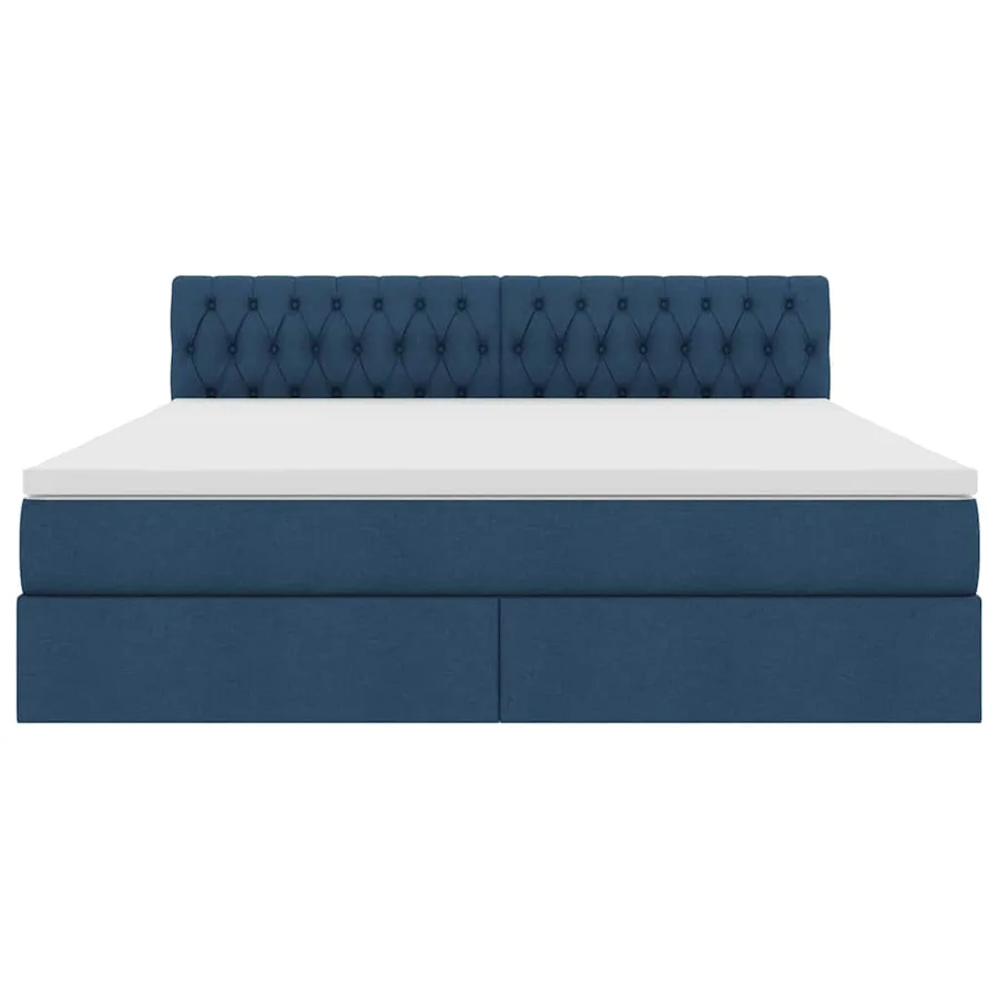 Lit avec rangement et matelas avec matelas Bleu 180 x 200 cm - 7
