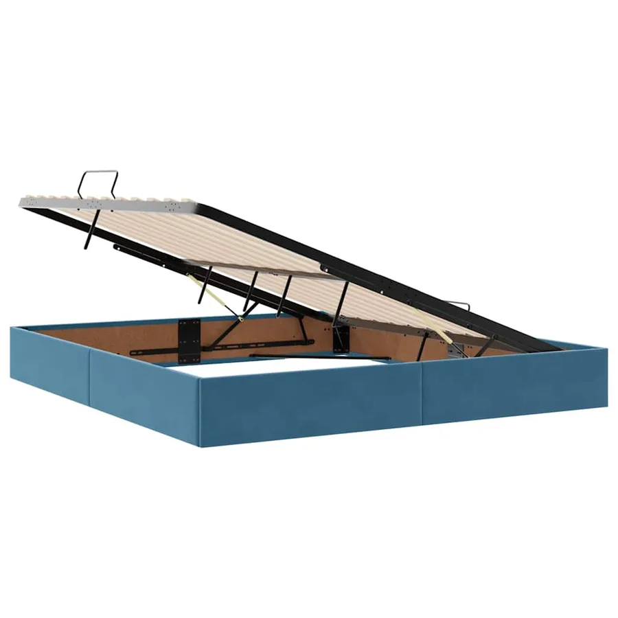 Lit de rangement LED avec matelas Bleu foncé 180 x 200 cm - 7