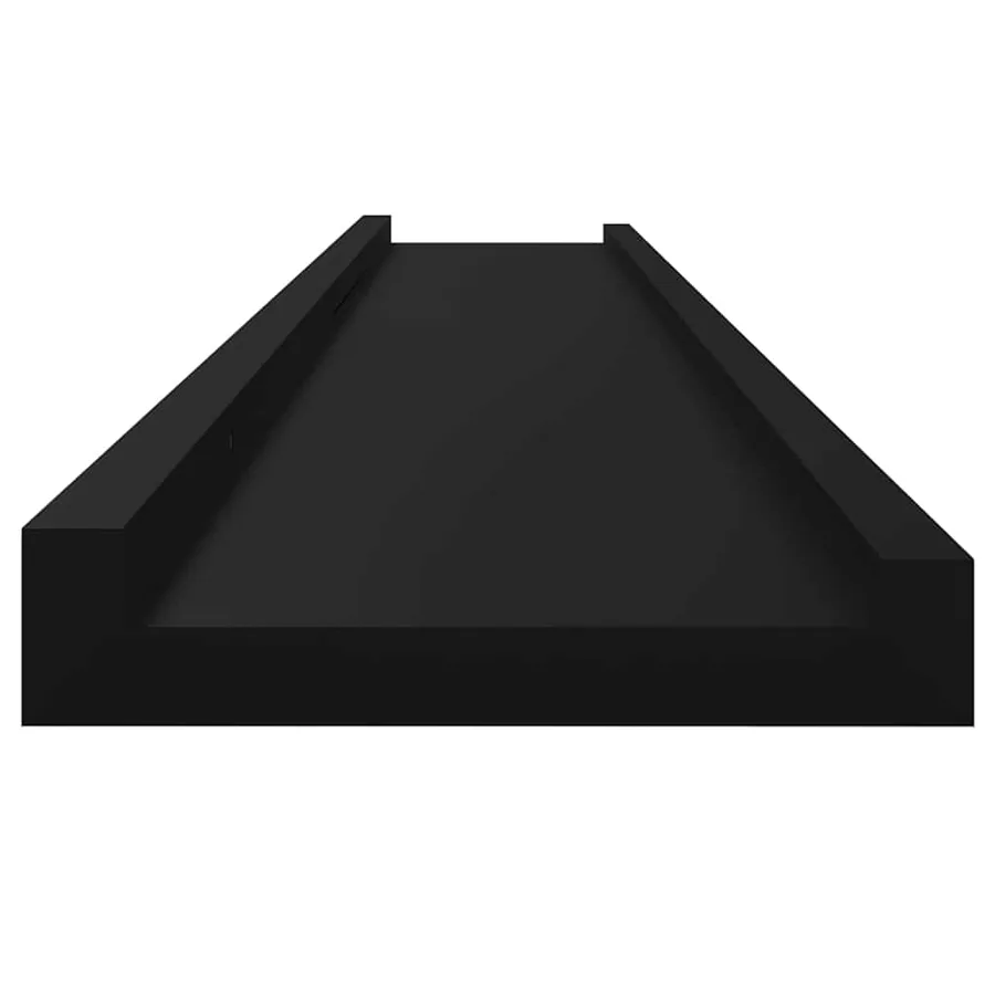 Étagères murales 2 pcs Noir 115x9x3 cm - 6