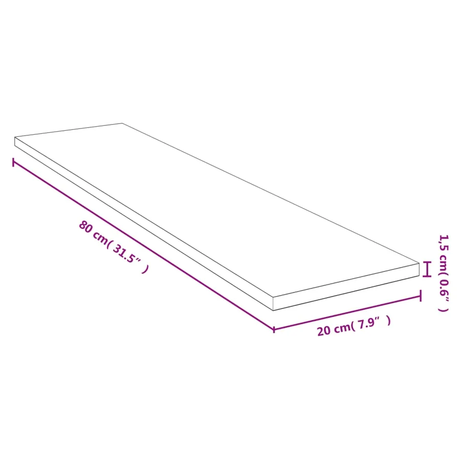 Étagère murale 80x20x1,5 cm bambou - 4