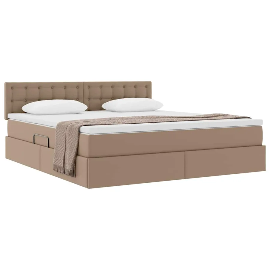 Lit avec rangement et matelas Cappuccino 180 x 200 cm - 3