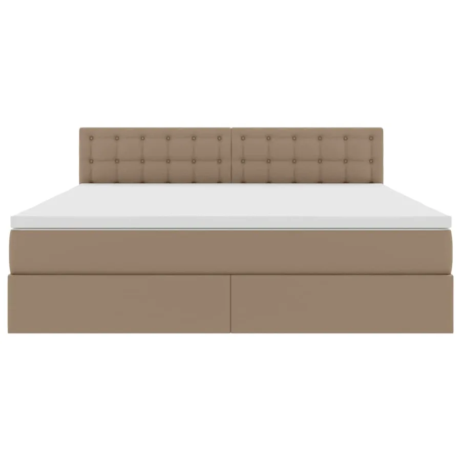 Lit avec rangement et matelas Cappuccino 180 x 200 cm - 7