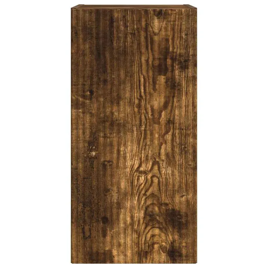 Meuble TV mural Chêne fumé 30 x 31 x 60 cm Bois d'ingénierie - 6