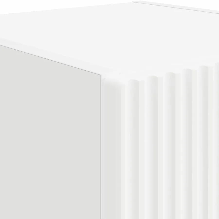Meuble TV mural 2 pcs Blanc 30 x 31 x 60 cm Bois d'ingénierie - 8