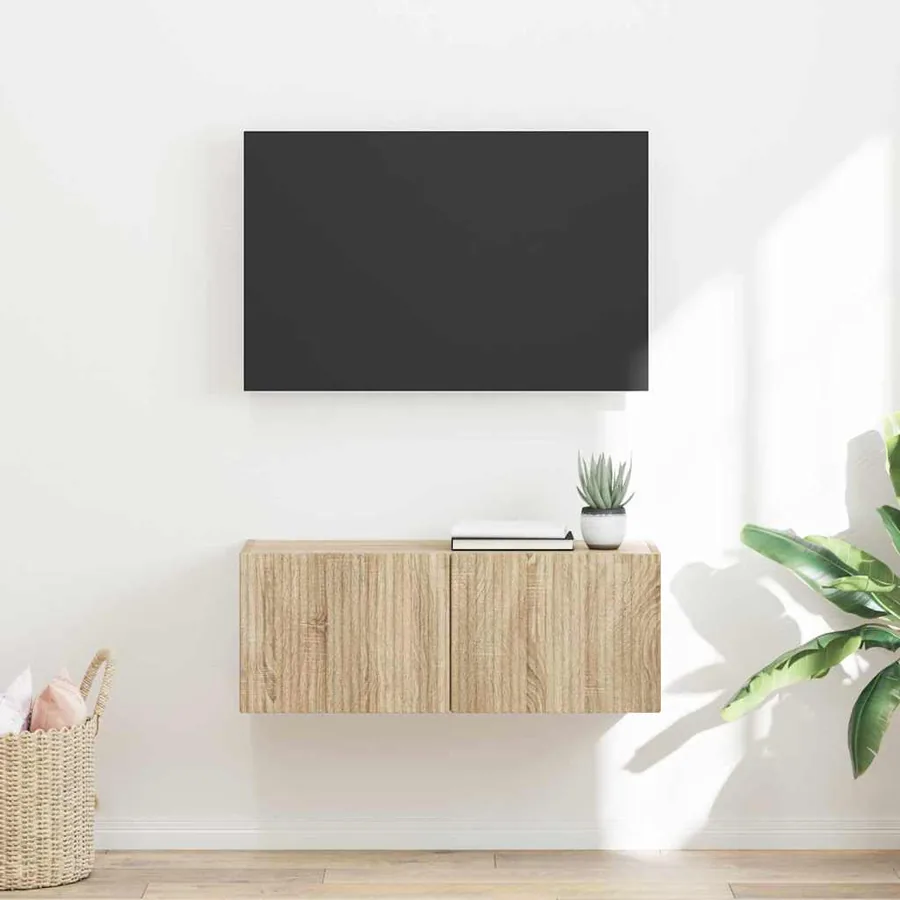Meuble TV mural Sonoma 78,5 x 31 x 29,5 cm Bois d'ingénierie