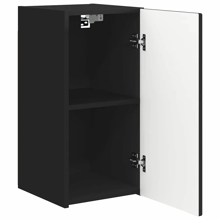 Meuble TV mural 2 pcs Noir 30 x 31 x 60 cm Bois d'ingénierie - 6