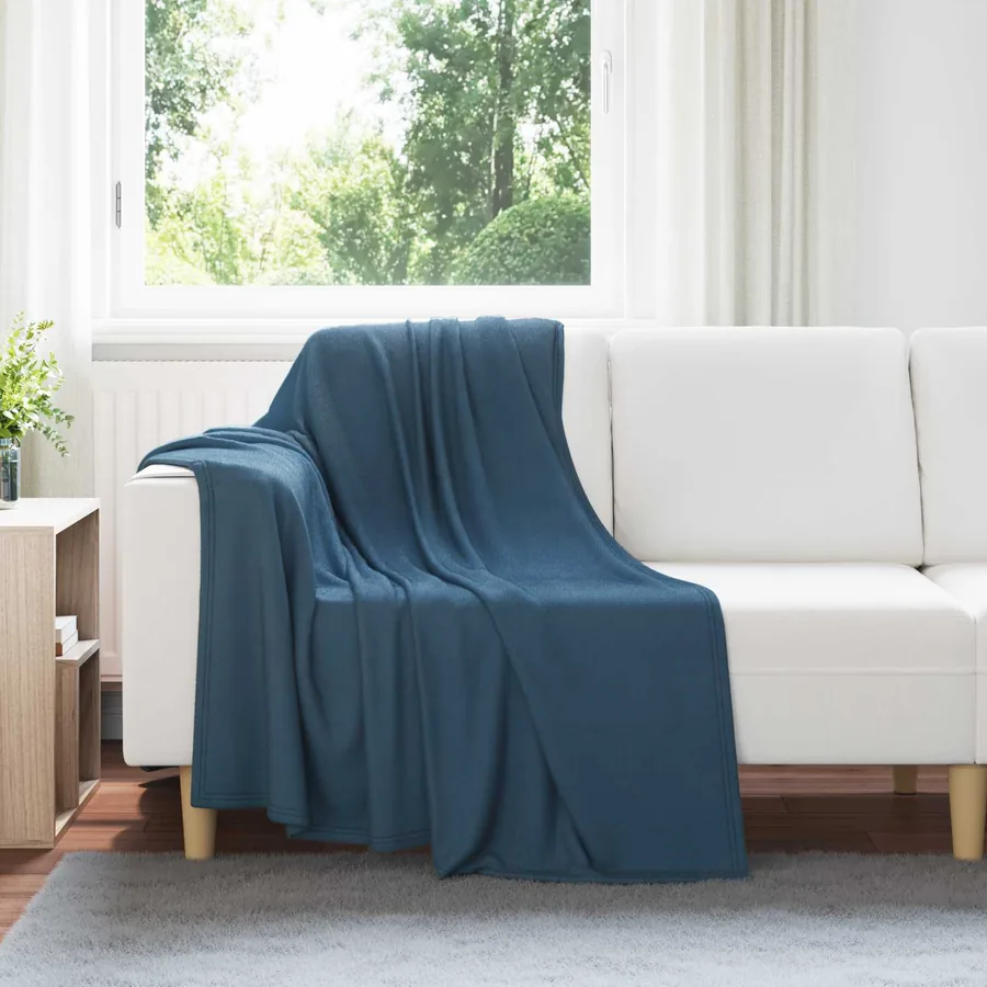 Couvertures à jeter 24 pcs Bleu marine 170 x 130 cm Toison