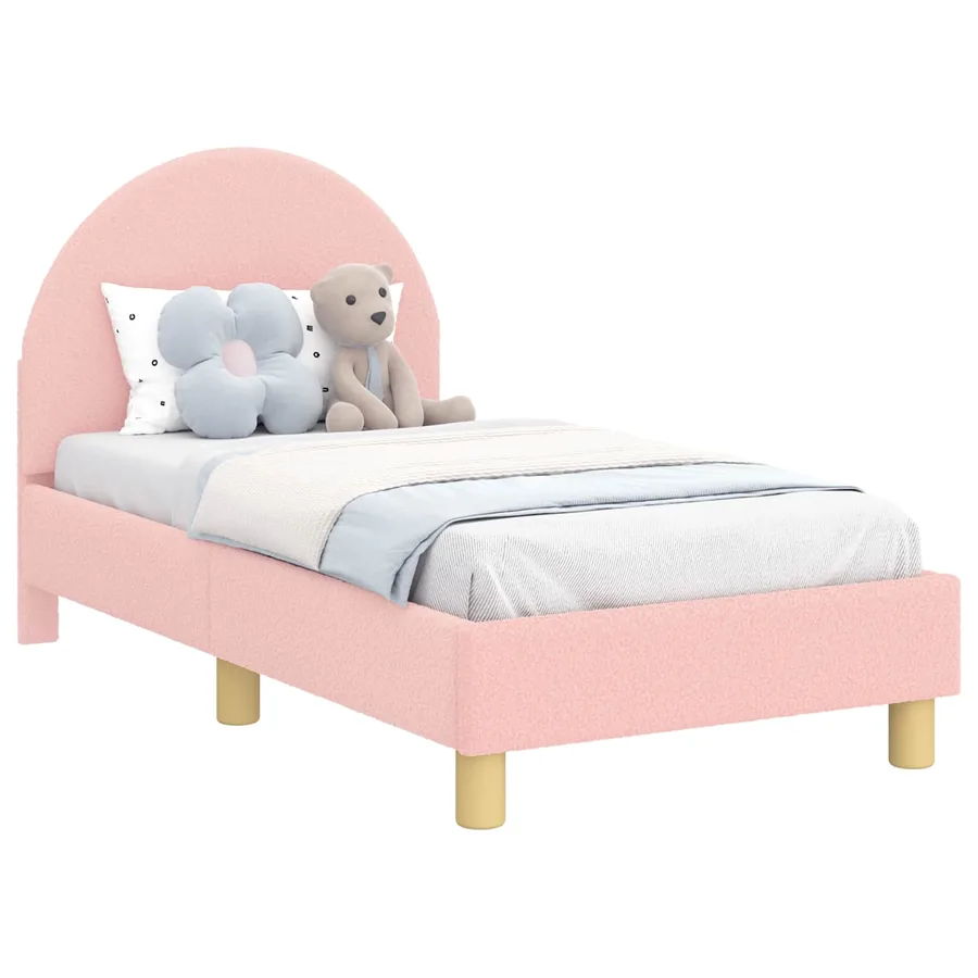 Cadre de lit pour tout-petit avec tête de lit Rose 70 x 140 cm - 3