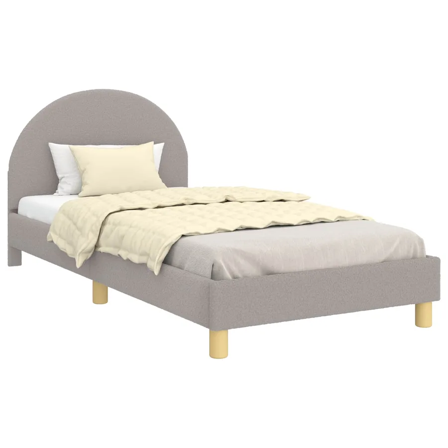 Cadre de lit pour enfants avec tête de lit Gris clair 90x200 cm - 3