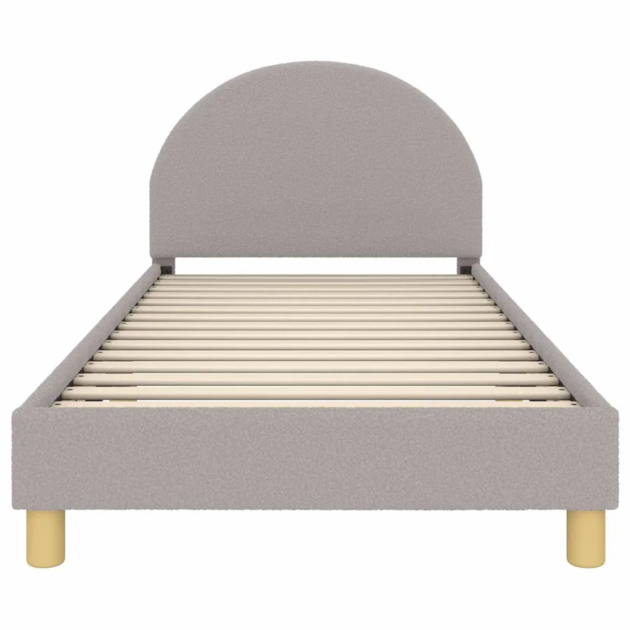 Cadre de lit pour enfants avec tête de lit Gris clair 90x200 cm - 4