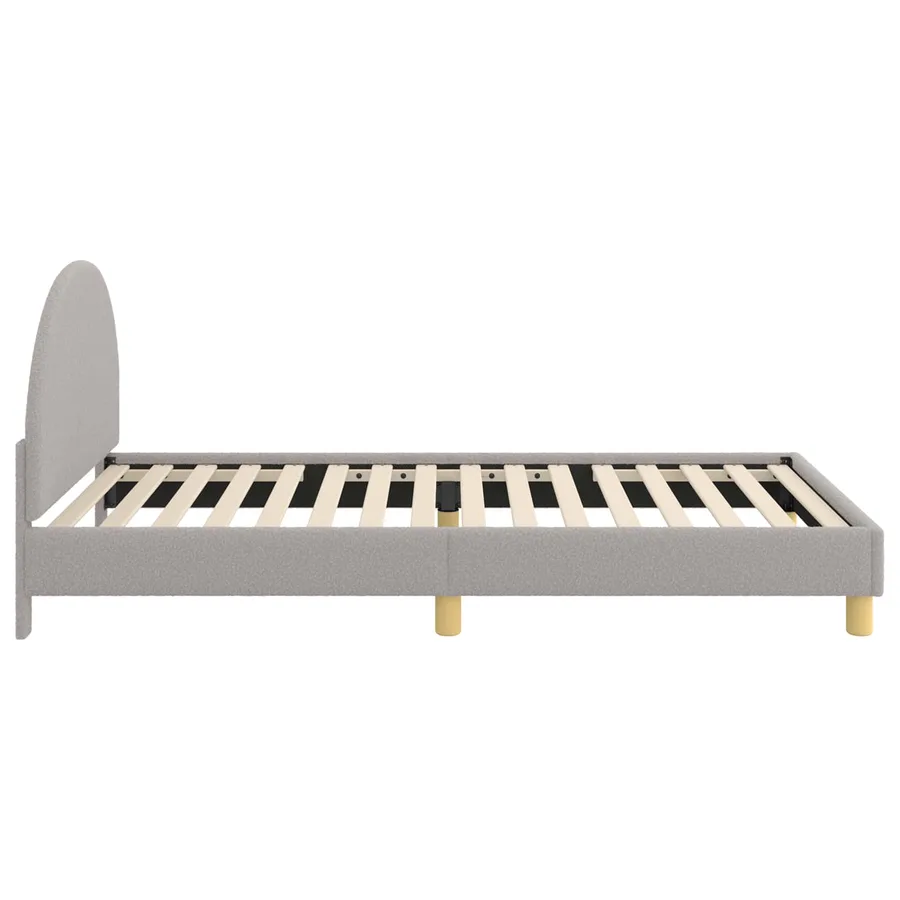 Cadre de lit pour enfants avec tête de lit Gris clair 90x200 cm - 5