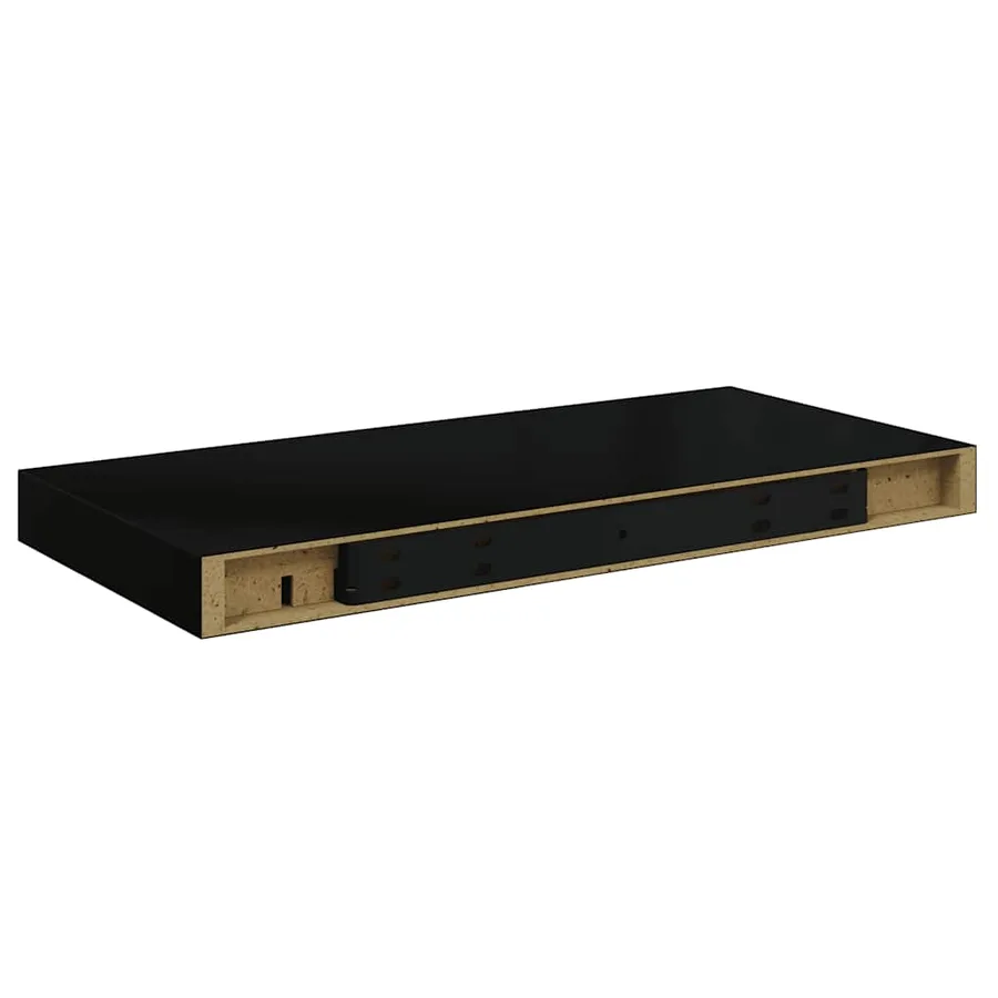 Étagères murales flottantes 2 pcs noir 50x23,5x3,8 cm MDF - 9