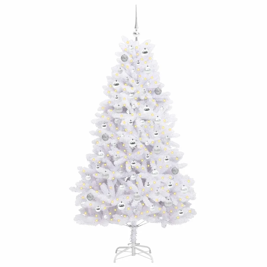 Sapin de Noël Artificiel à Branches Articulées Blanc 180 cm - 3