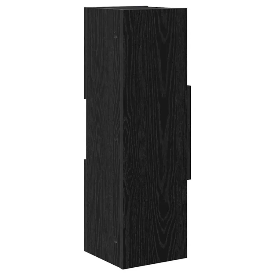 Meuble d'angle Chêne noir 25,5x25x80cm Bois d'ingénierie - 7