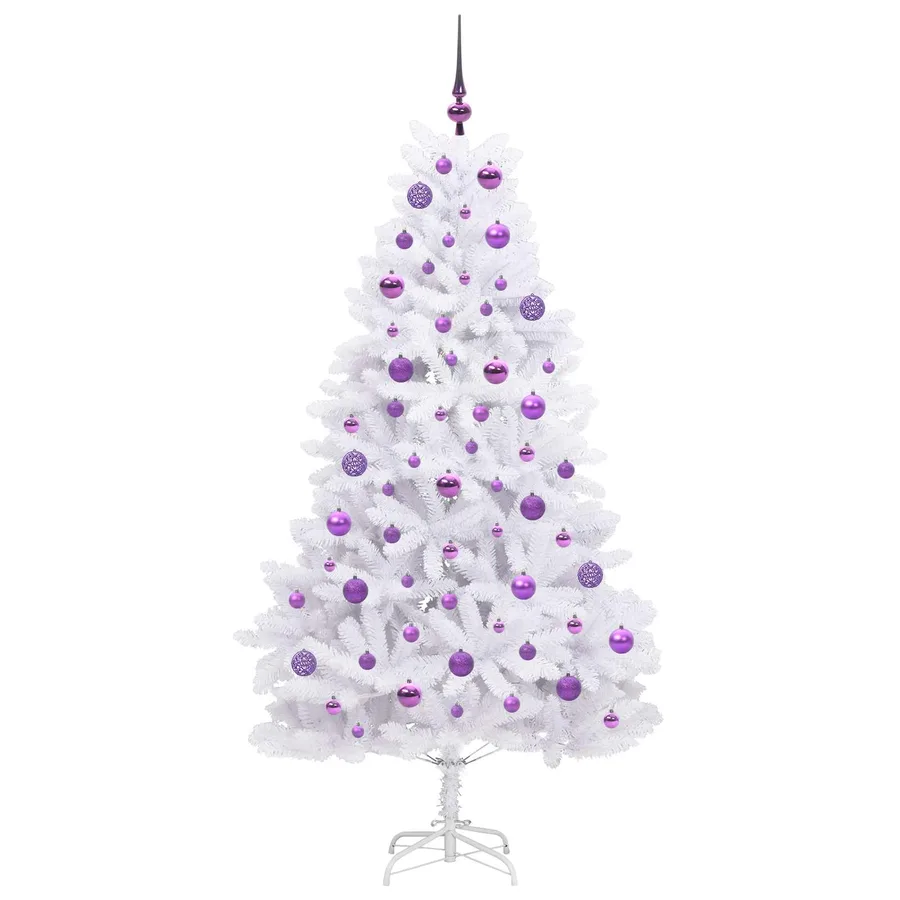 Sapin de Noël Artificiel à Branches Articulées Blanc 180 cm - 4
