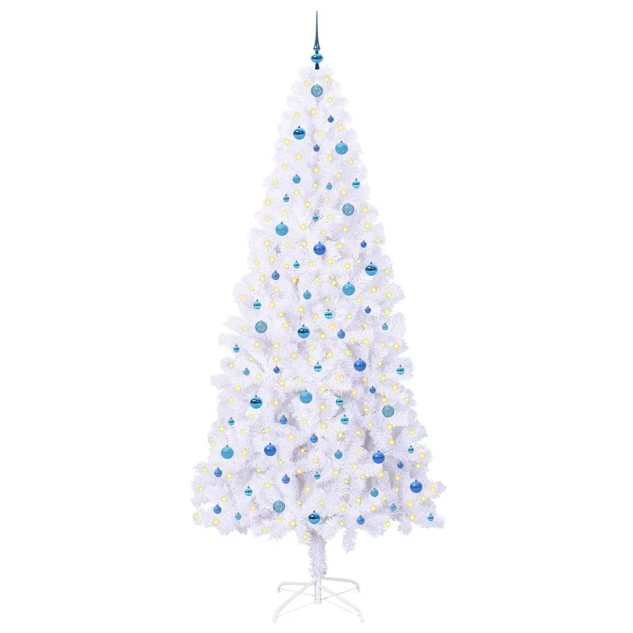 Sapin de Noël artificiel avec 300 LED Blanc 240 cm PVC et Acier - 3