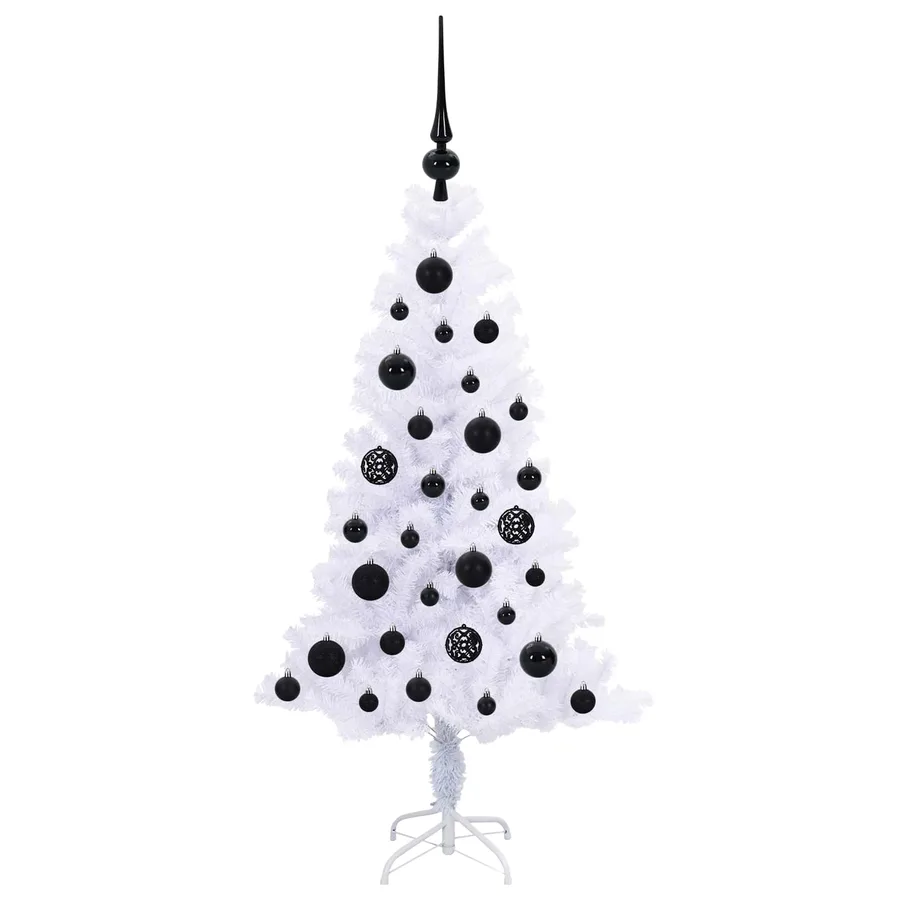 Sapin de Noël artificiel avec 150 LED Blanc 120 cm PVC et Acier - 4