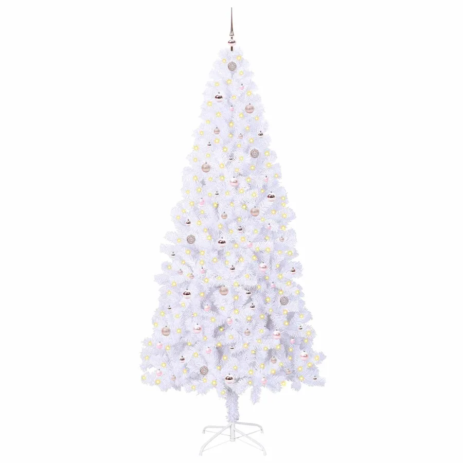 Sapin de Noël artificiel avec 300 LED Blanc 240 cm PVC et Acier - 3