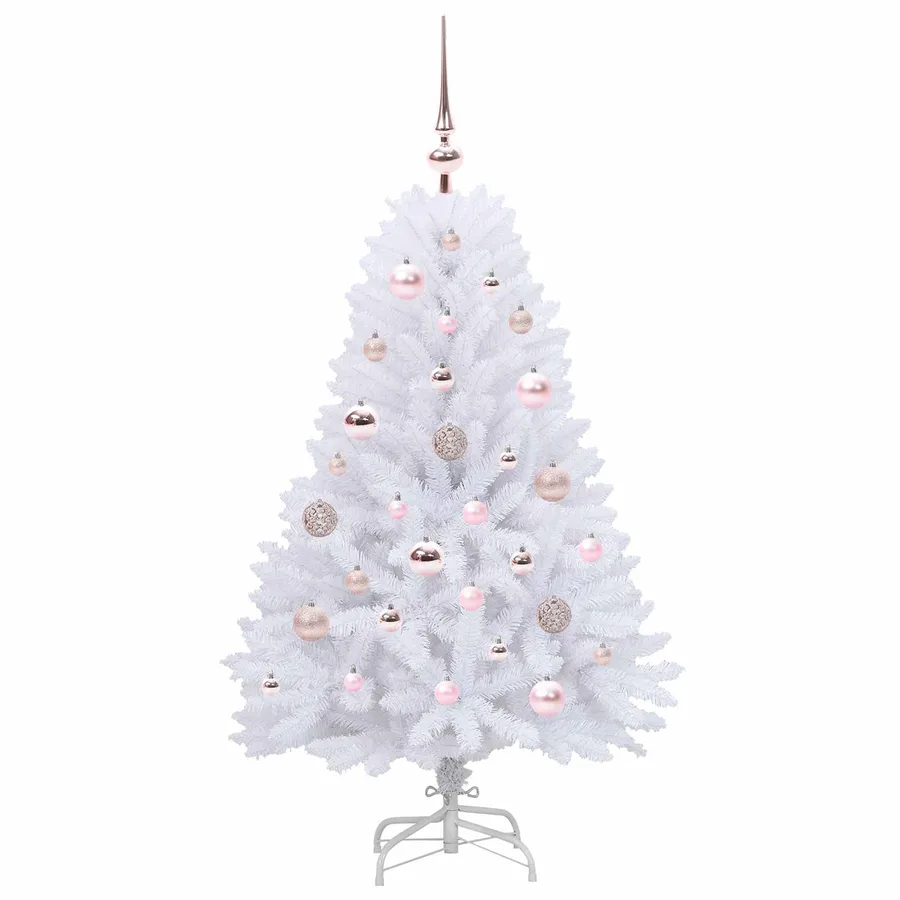 Sapin de Noël Artificiel à Branches Articulées Blanc 120 cm - 4