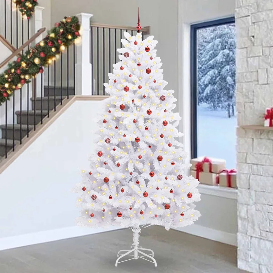 Sapin de Noël Artificiel à Branches Articulées Blanc 270 cm