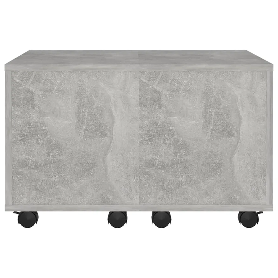 Table basse gris béton 60x60x38 cm bois d'ingénierie - 5