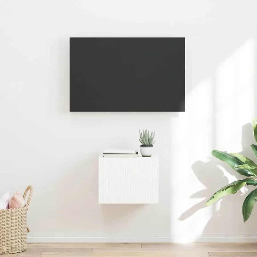 Meuble TV mural Blanc 39 x 31 x 29,5 cm Bois d'ingénierie