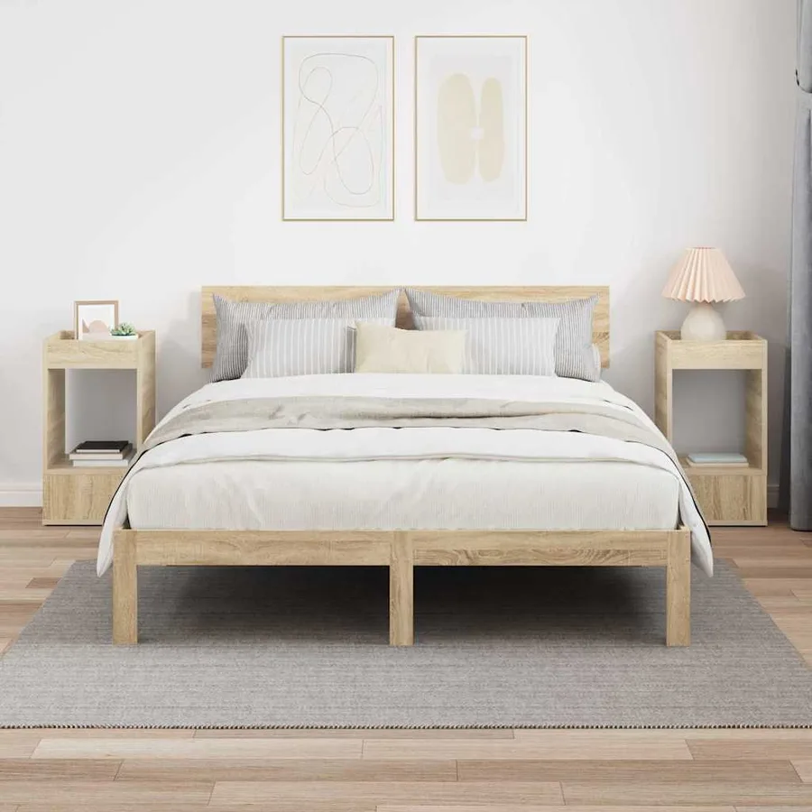 Table d'appoint 2 pcs Chêne Sonoma 30 x 30 x 56 cm - 4