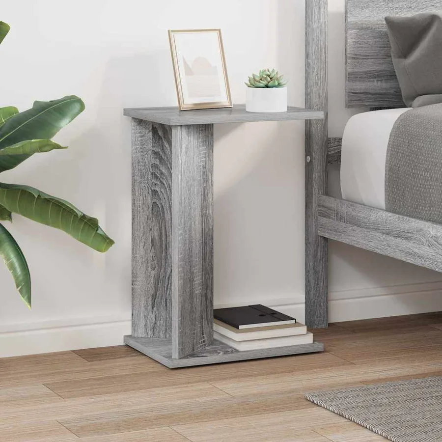 Table d'appoint Gris Sonoma 35 x 25 x 50 cm Bois d'ingénierie - 4