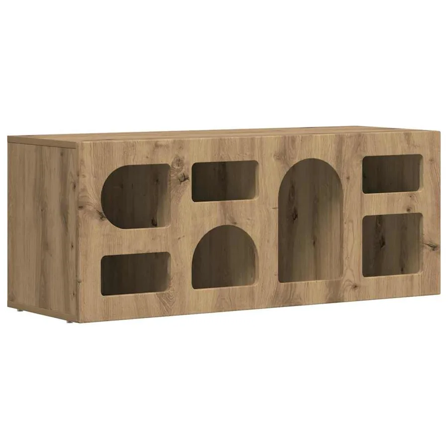 Meuble TV ELST 100 x 35 x 40 cm Chêne artisanal - 2