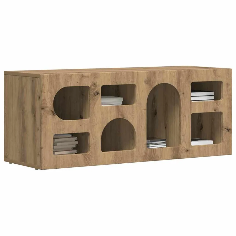Meuble TV ELST 100 x 35 x 40 cm Chêne artisanal - 3