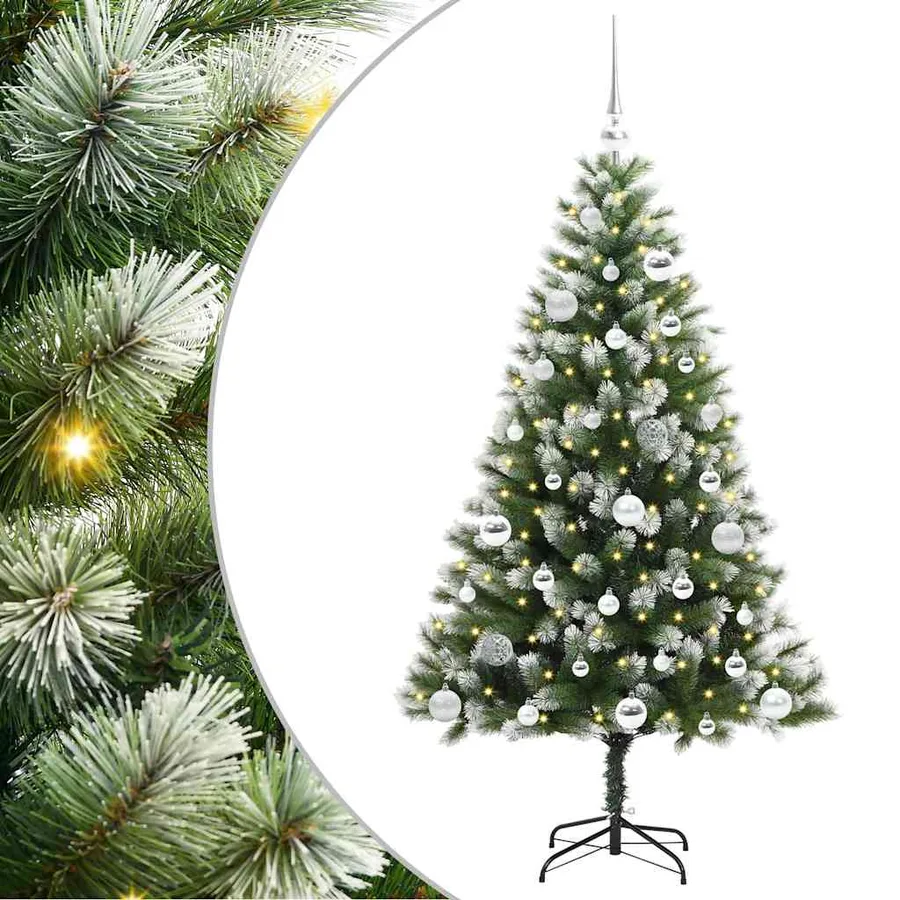 Sapin de Noël artificiel à charnière avec neige en flocons - 2