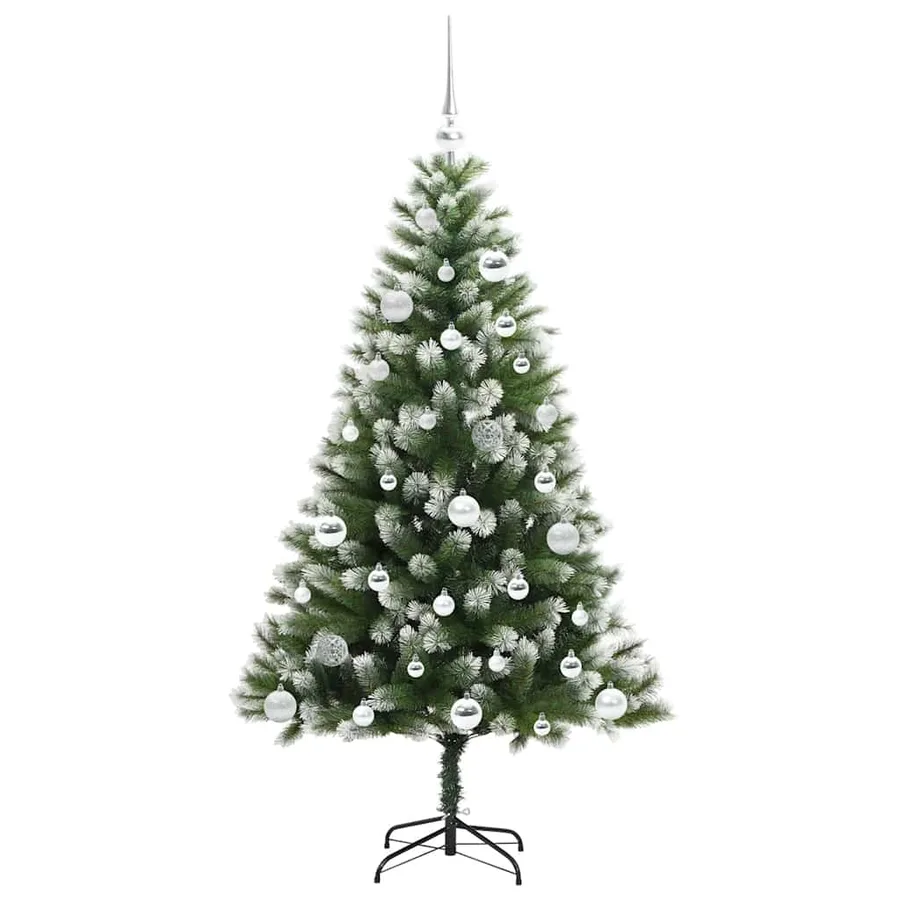 Sapin de Noël artificiel à charnière avec neige en flocons - 4