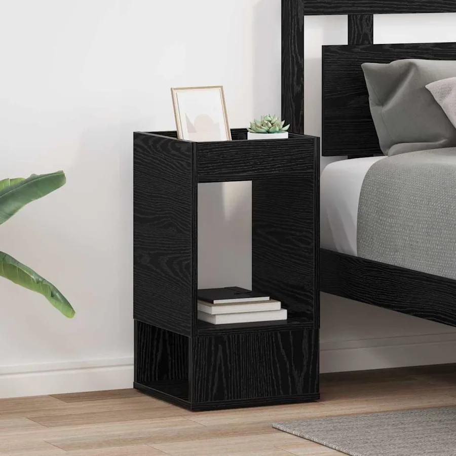 Table d'appoint 2 pcs Chêne noir 30 x 30 x 56 cm