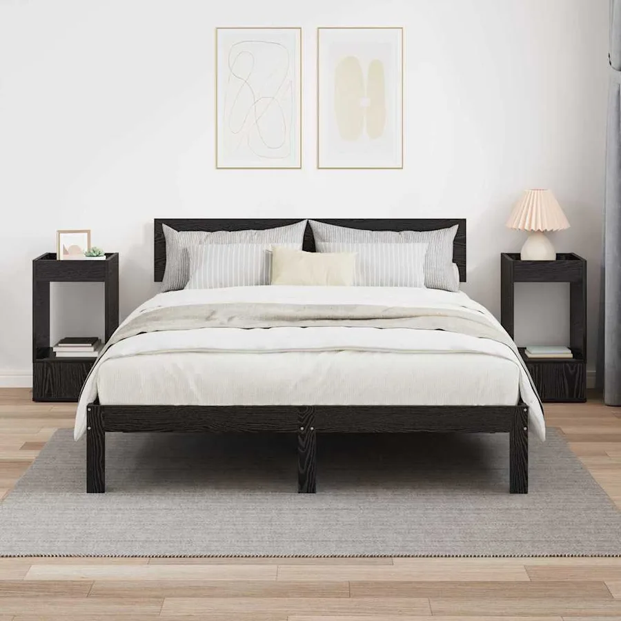Table d'appoint 2 pcs Chêne noir 30 x 30 x 56 cm - 4