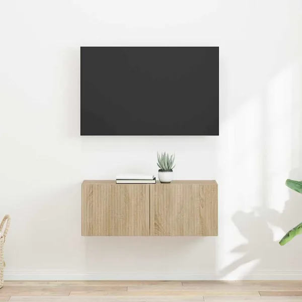 Meuble TV mural Montage mural 2 pcs Sonoma 39 x 31 x 29,5 cm