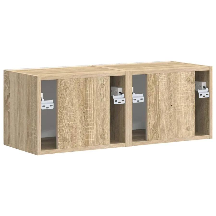 Meuble TV mural Montage mural 2 pcs Sonoma 39 x 31 x 29,5 cm - 9