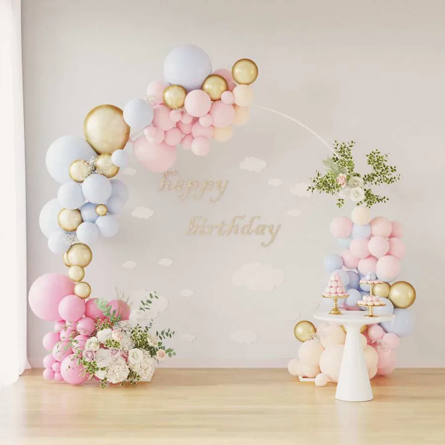 Arche de mariage Blanc 220 x 45 x 200 cm Acier - 4