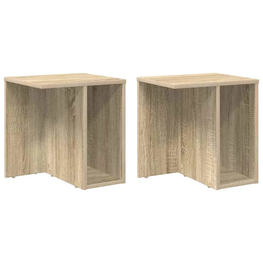 Table d'appoint 2 pcs Chêne Sonoma 37 x 32 x 40 cm - 2