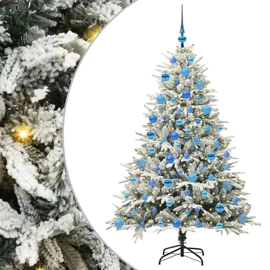 Arbre de Noël artificiel pré-éclairé avec ensemble de boules - 2
