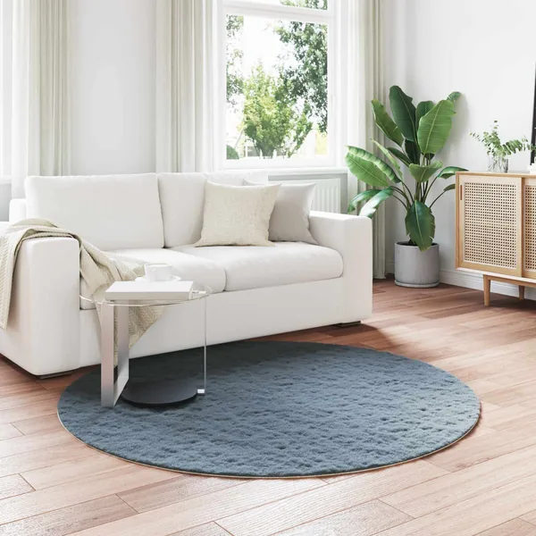 Tapis antidérapant en fausse de lapin OLITE Anthracite Ø 160 cm