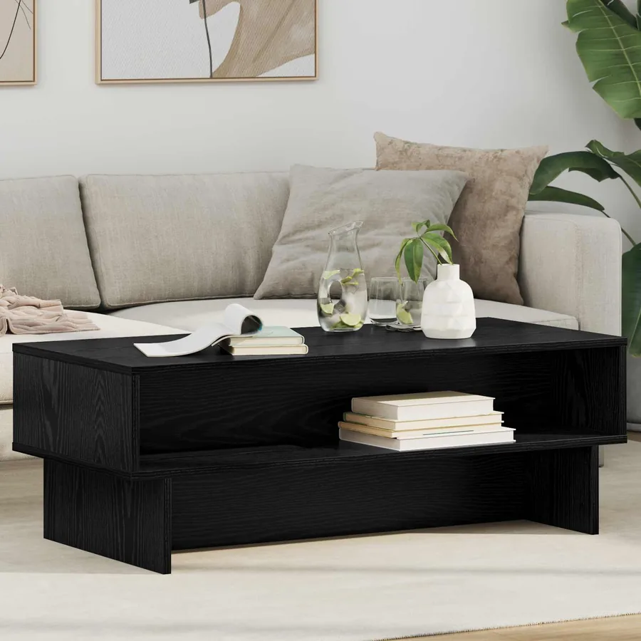 Table basse Chêne noir 100 x 46 x 35 cm Bois d'ingénierie