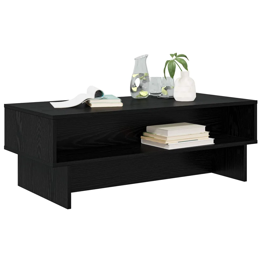 Table basse Chêne noir 100 x 46 x 35 cm Bois d'ingénierie - 3