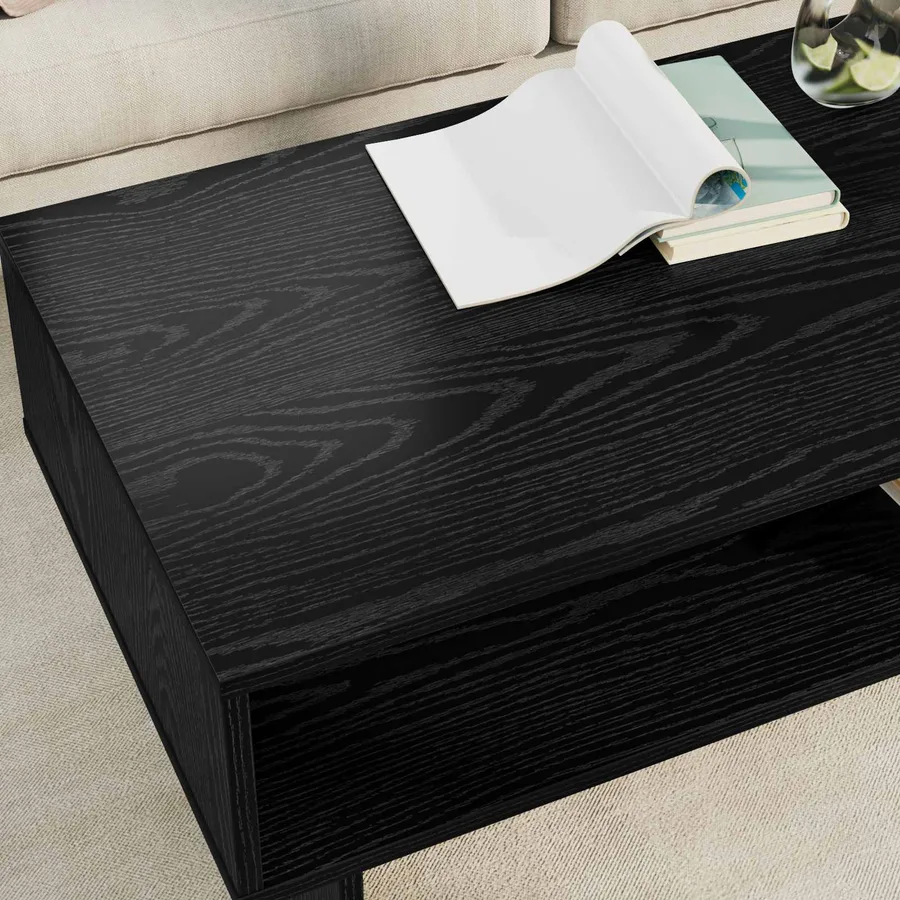 Table basse Chêne noir 100 x 46 x 35 cm Bois d'ingénierie - 4